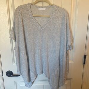 Ces Femme Light Gray Striped Tunic